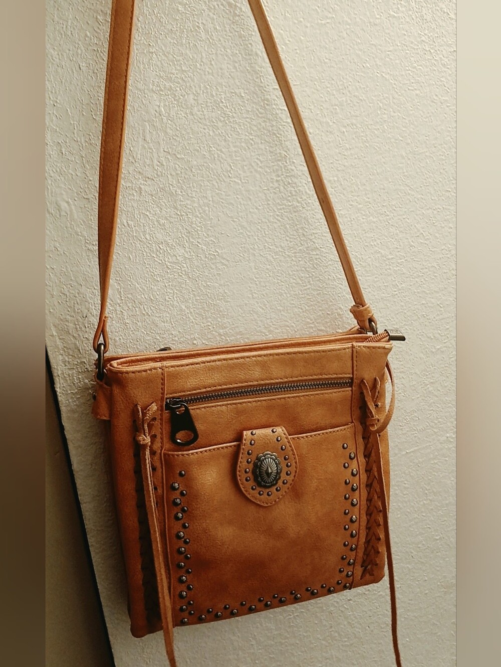 Genuine Leather Cross Body Bag Montana West Brand